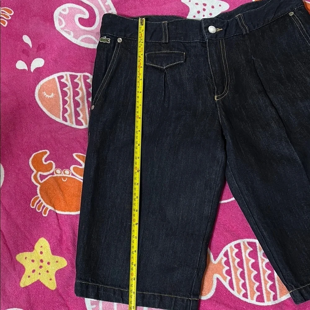 LACOSTE Dark Blue Denim Shorts